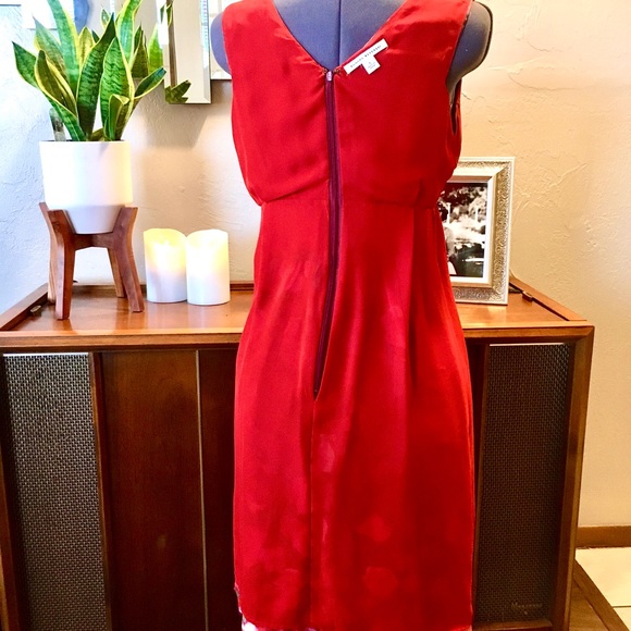 Banana Republic Red Silk Satin Dress - Picture 6 of 8
